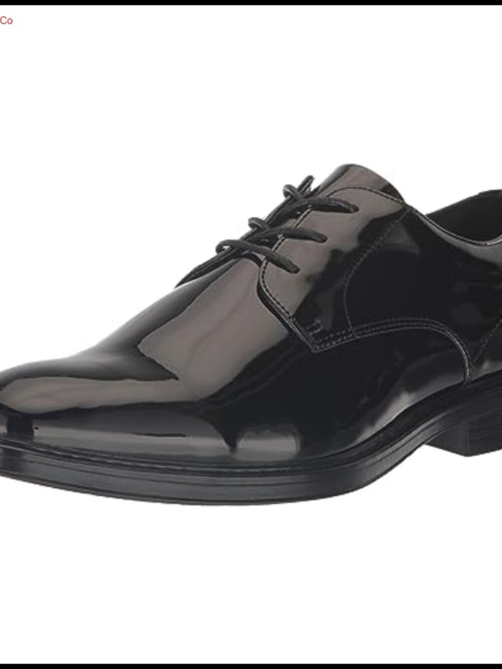Faux Patent Leather Plain Toe Oxford Formal Lace Up Tuxedo Shoe